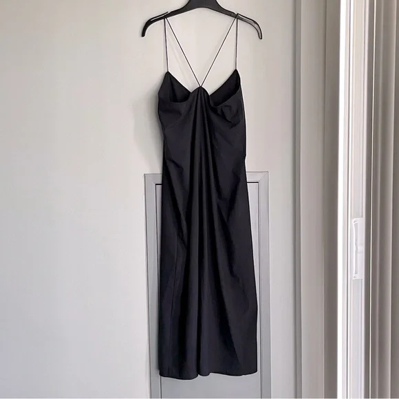 OAK + FORT Elegant Black Spaghetti Strap Dress - Picture 5 of 9